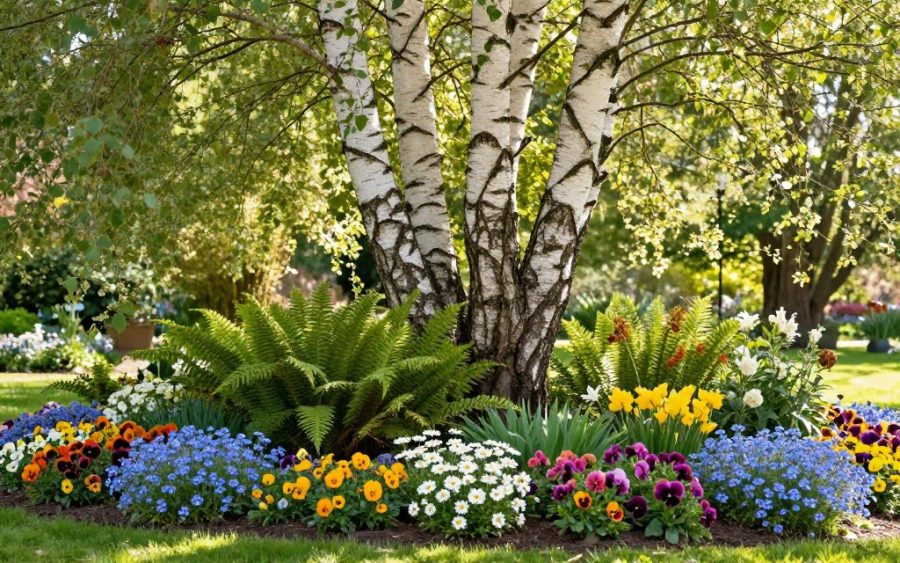 Co posadzić pod brzozą, aby stworzyć piękny ogród?